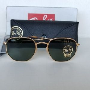 Ray-Ban Gold and Black Sunglasses